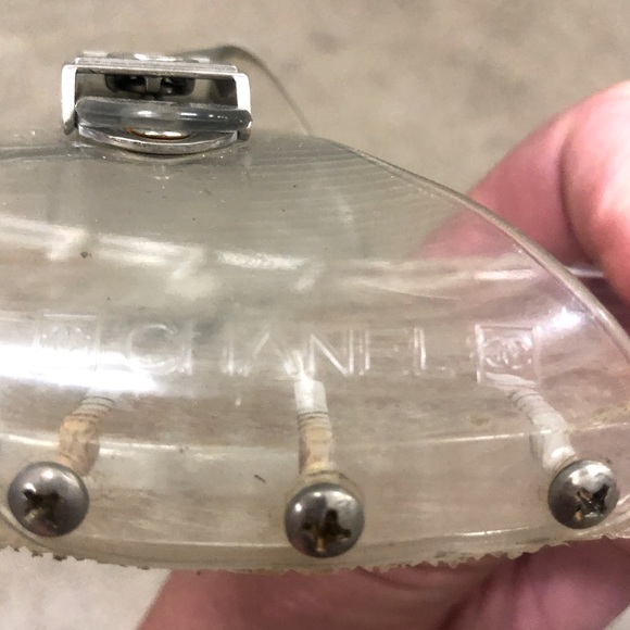 Clear CHANEL Clogs Sandals with Silver CC … - Picture 5 of 6